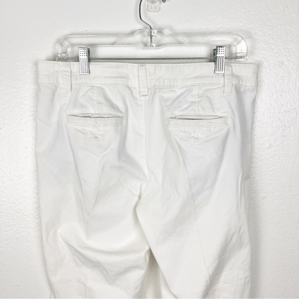 ANTHROPOLOGIE White Chino Relaxed Fit Pants 29 Preppy Neutral Beach Wedding - Picture 8 of 12